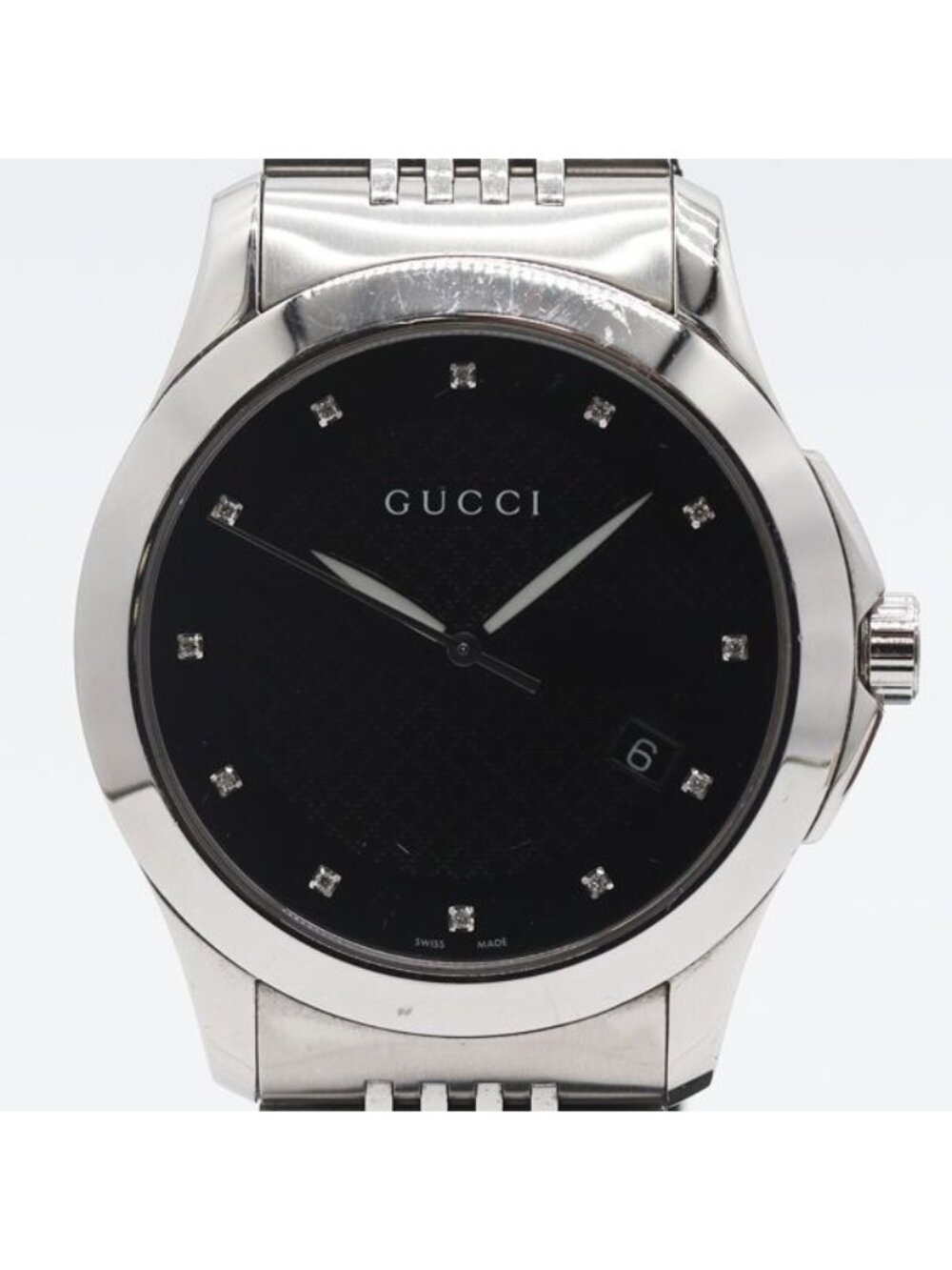 Gucci Box with Core G-Timeless 126.4 Date Black Dial Watch